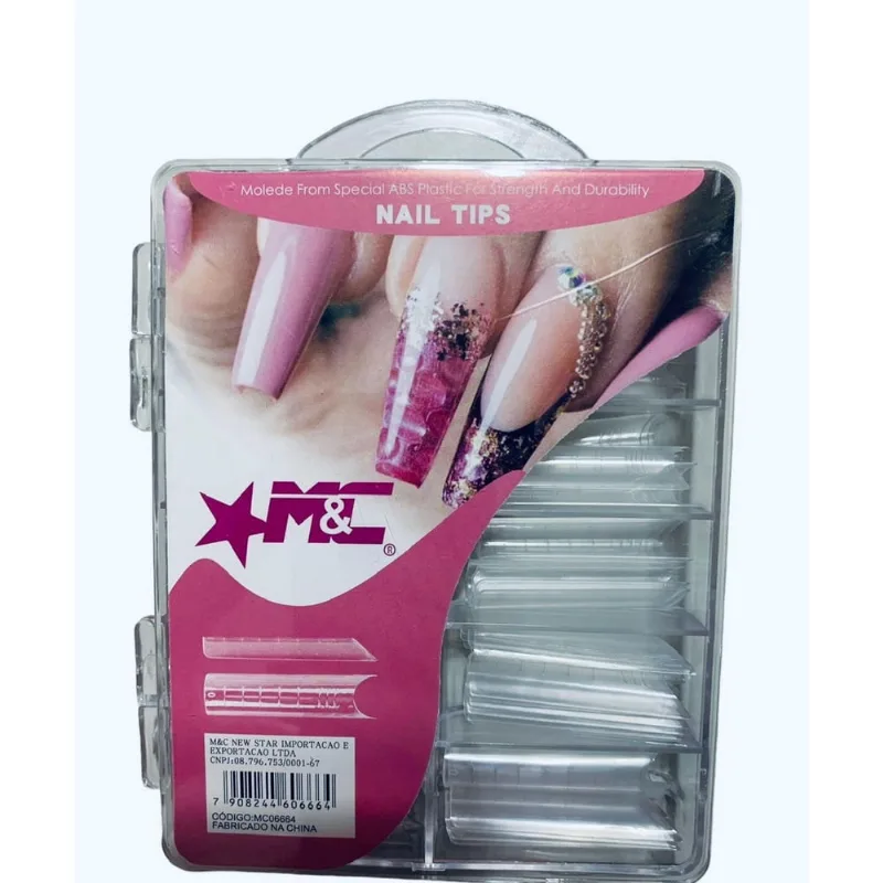 Molde F1 M&C Extra Longa Com Curvatura C Unhas 100 Unidades