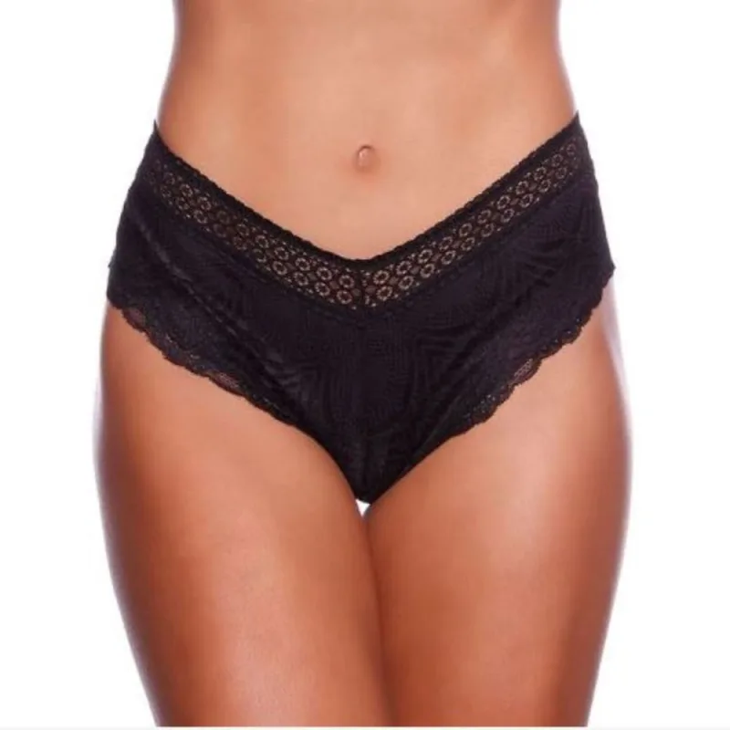 Calcinha Caleçon Frente Dupla Rendada Nayane - Não Disponível - Moda