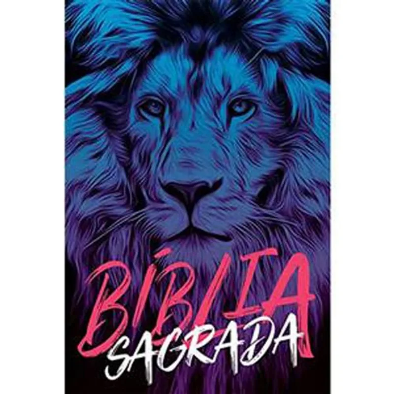 Livro Bíblia Sagrada Naa Leão Azul Maquinaria Editorial (MP)
