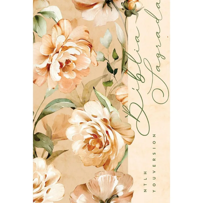 LIVRO BÍBLIA NTLH YOUVERSION FLORAL ROSÉ (MP) - MAQUINARIA EDITORIAL