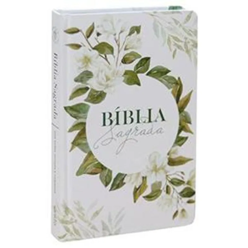 Livro Bíblia Sagrada Arc Magnolia Branca Letra Normal Com Harpa (m P) Maquinaria Editorial