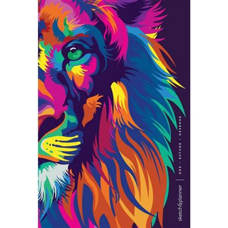 Livro Sketch & Planner Lion Colors Maquinaria Editorial (MP)