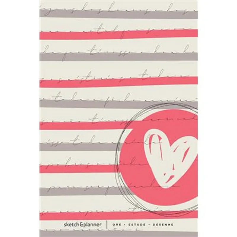 Livro Sketch & Planner Coração Listrado Maquinaria Editorial (MP)