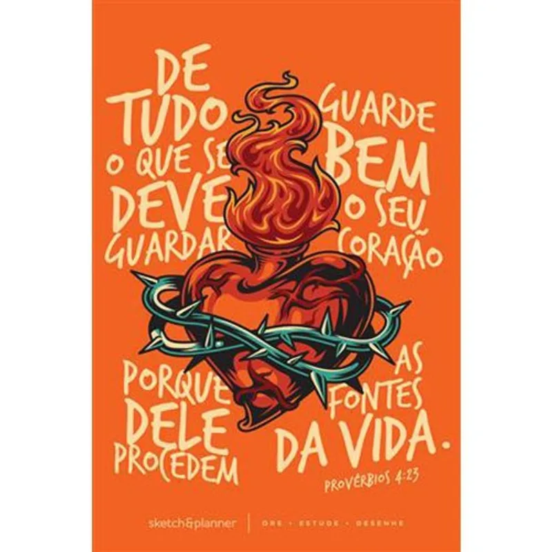Livro Sketch & Planner Coração Em Chamas Maquinaria Editorial (MP)