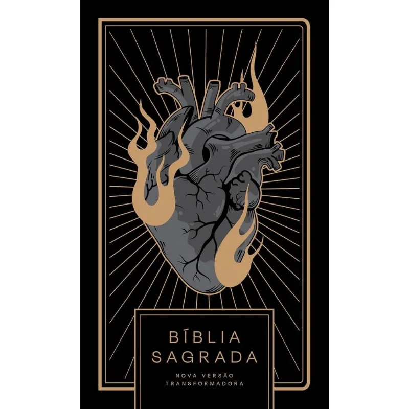 Bíblia Nvt Coração All Black - Letra Normal