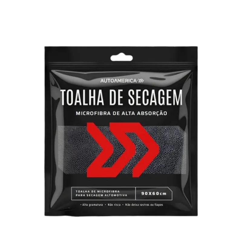 Toalha De Secagem Alta Absorção 90x60cm 600gsm Autoamerica