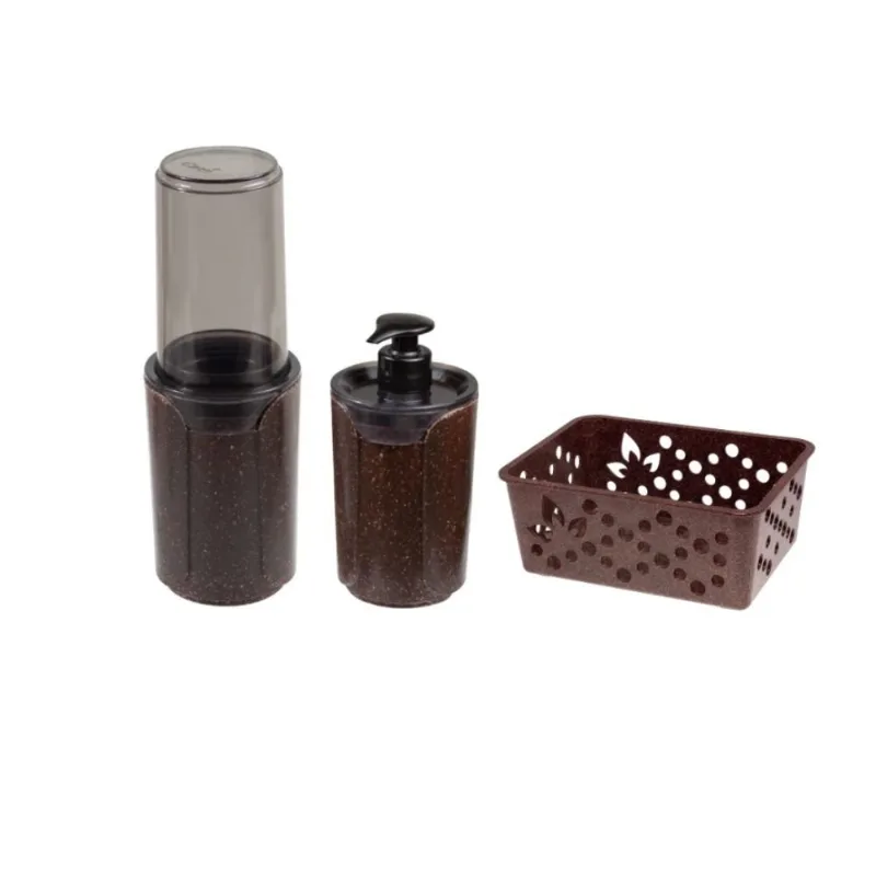 Kit De Banho Evo Nature 3 Peças Imbuia (MP)