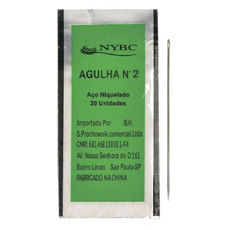 Agulha de Mao N.2 Niquelado C/20UNID. - NYBC - Artesanato