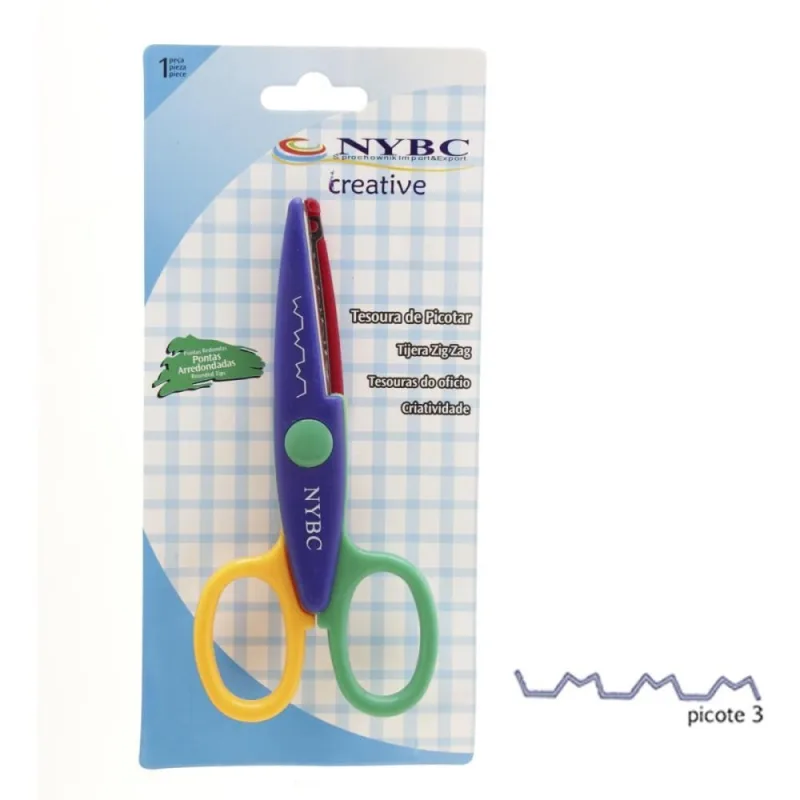 Tesoura Artesanal Picotar ZIG ZAG Alternado - NYBC