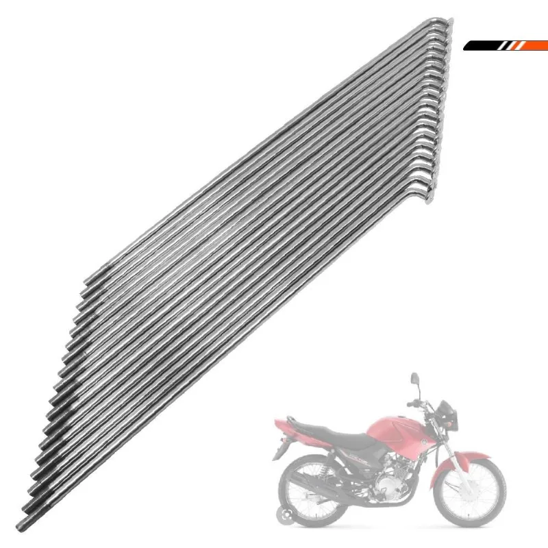 Jogo De Raio Dianteiro Ybr 125 Freio A Disco Cromado 4mm