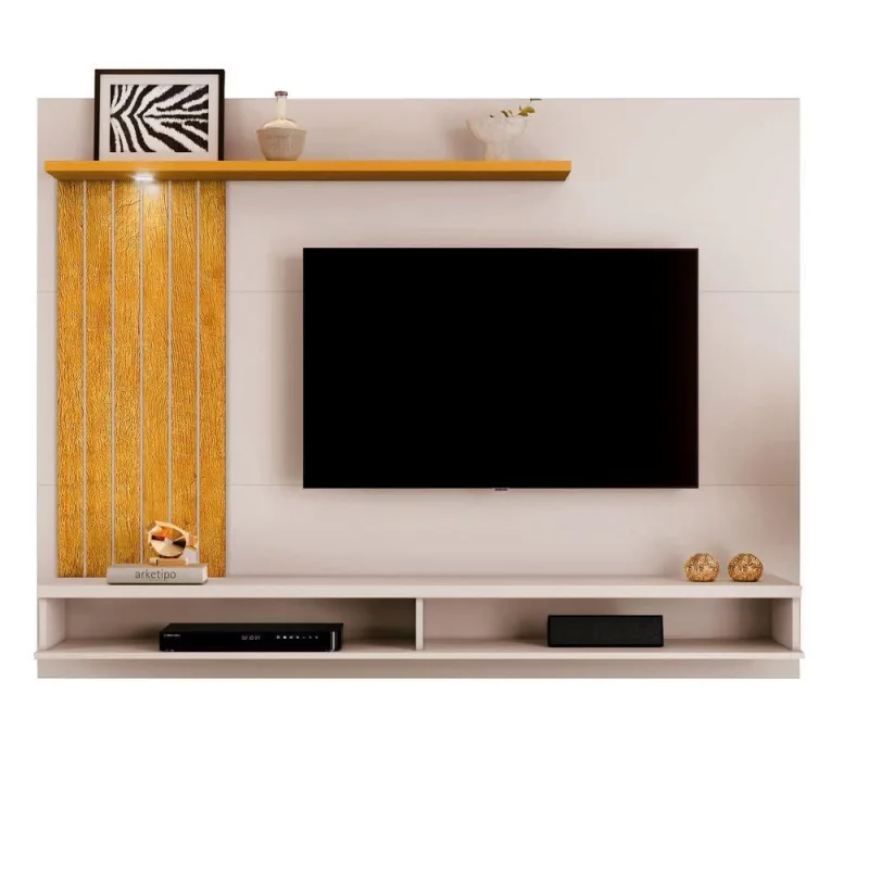 Painel Tv Primer Off White/naturale - Vrk Comercio On-line - OUTRAS