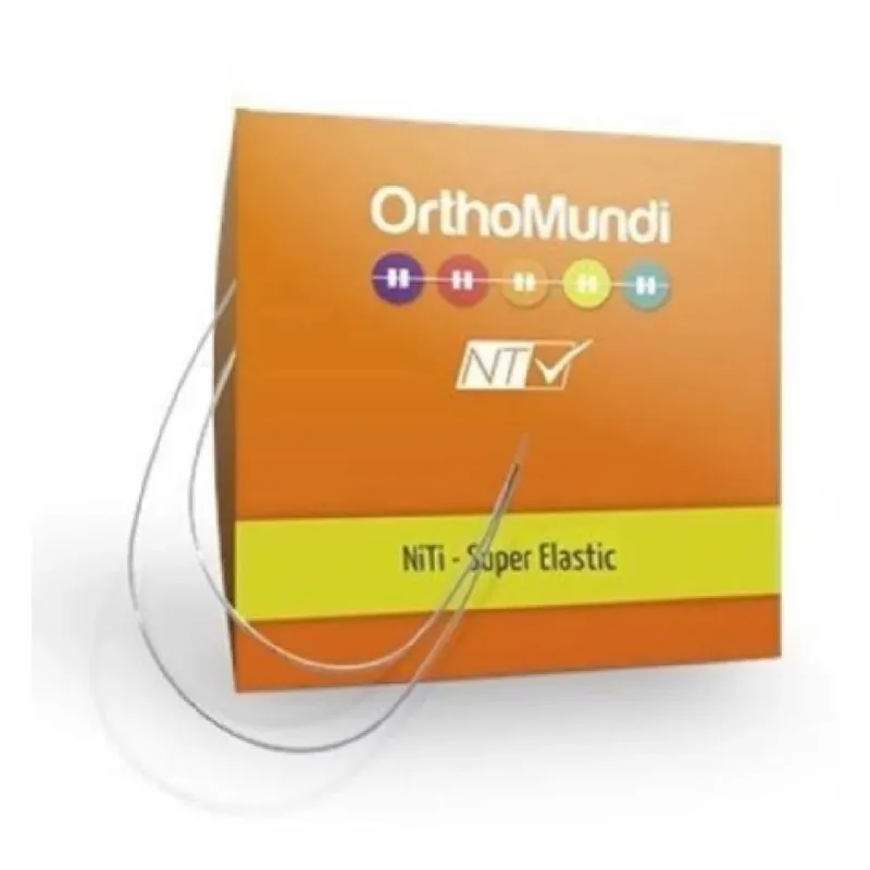 Arco NiTi Superelastico Redondo 0.14 - OrthoMundi Inferior (Cód. 26.7990)