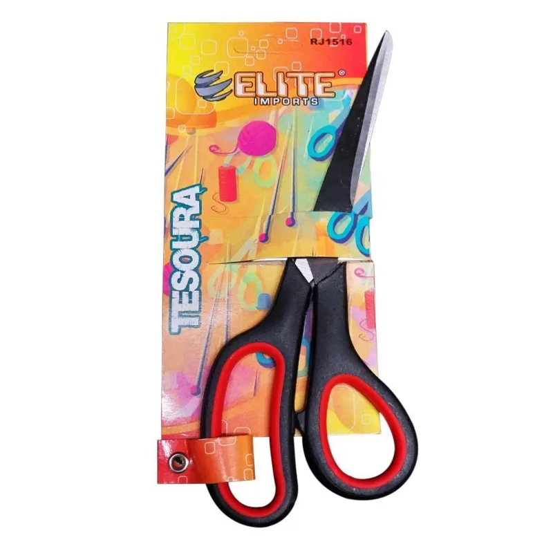 Tesoura Elite Inox 21cm - Corte Tecidos, Papel, Costura - Não Informado - Papelaria