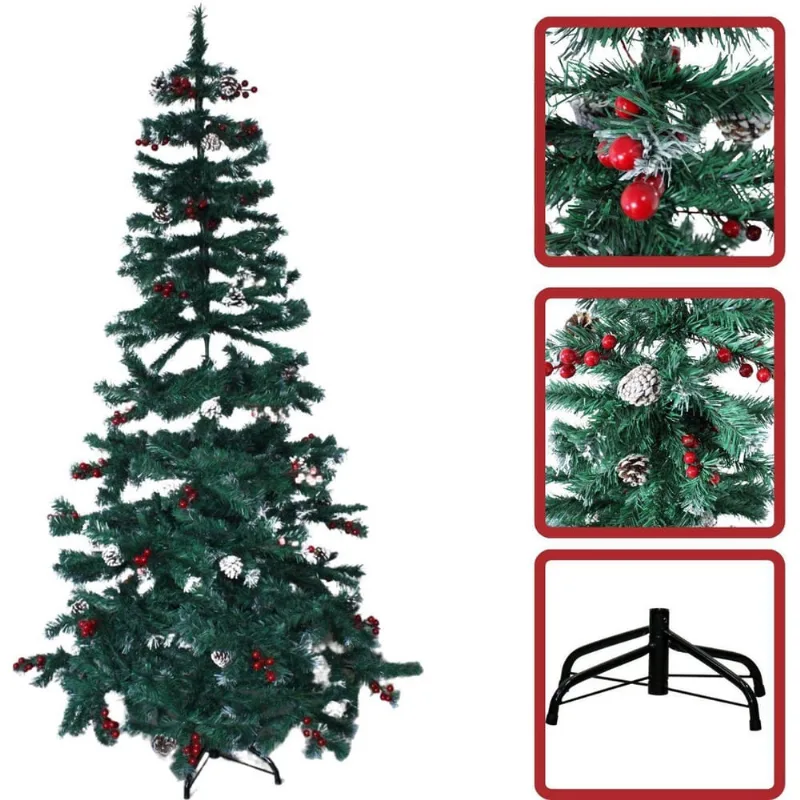 Arvore De Natal Pinheiro Nevada 2,10M 700 Galhos
