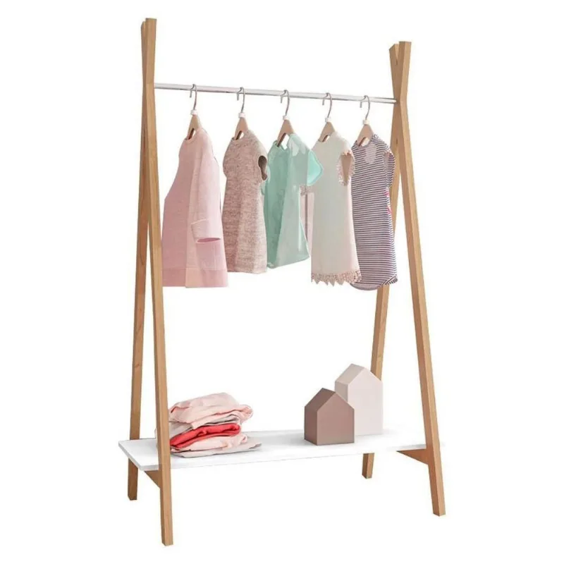 Módulo Closet Arara Expositor 1 Prateleira Branco/amadeirado