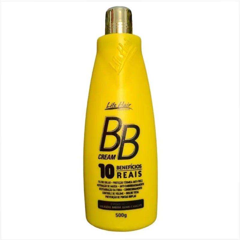 Bb Cream Creme Tratamento Anti Frizz Pontas Duplas 500g 10 em 1 cabelos tratados antiemborrachamento