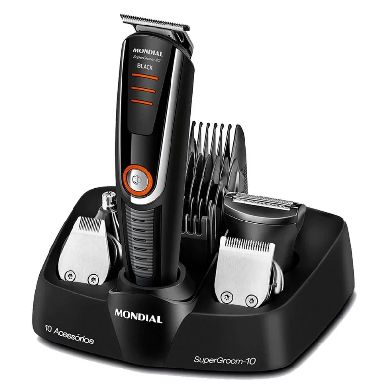 Aparador De Pelos Mondial Super Groom 10 em 1 Bivolt BG-16 (MP)