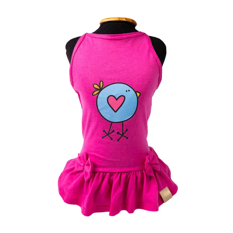 Vestido Pintinho Rosa Fábrica Pet P