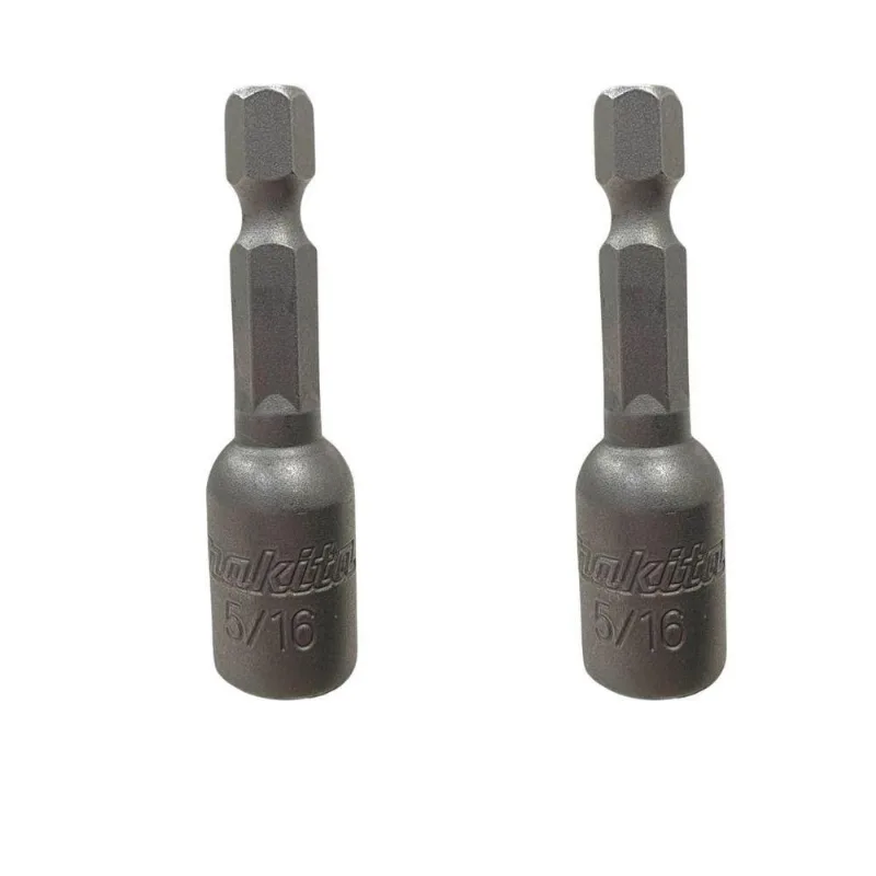 Kit 2 Bit Soquete Canhão Magnético Makita 5-16 1-4x50mm E-01862 Resistente E Profissional