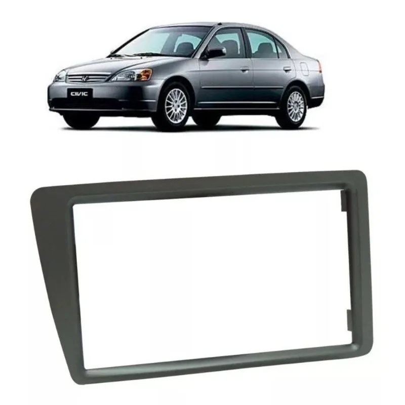 Moldura 2 Din Honda Civic 2001, A 2006 - Preta