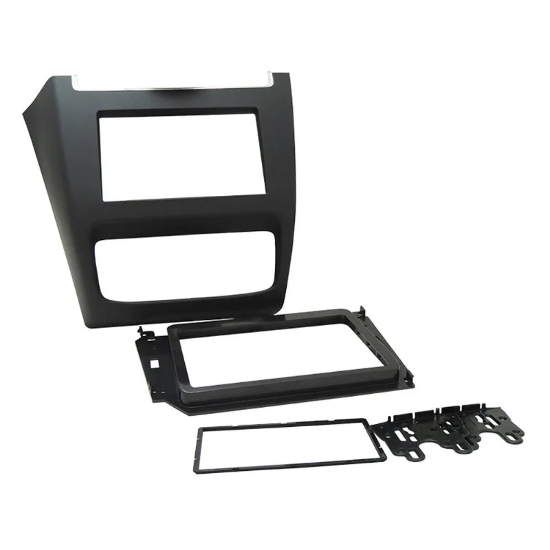 Moldura 2 Din Vw Fox, Spacefox, Spacecross, Crossfox G2 - Preta
