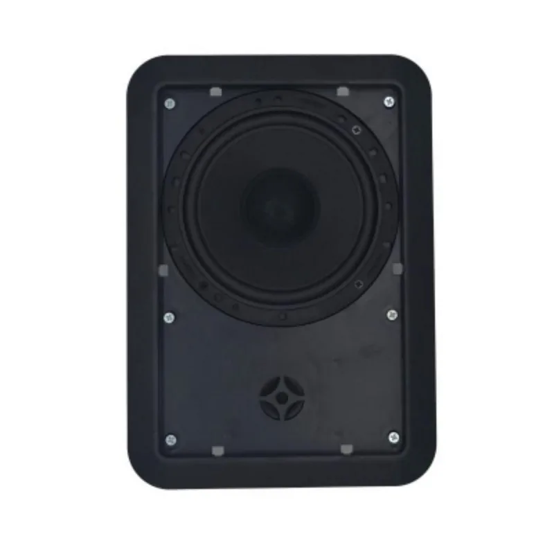 Arandela Retangular Fiamon 6 + Tw 50RMS 8R para Som Ambiente 100W Programa Musical Preta