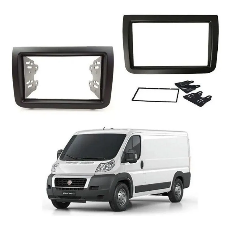 Moldura 2 Din Fiamon Para Fiat Ducato Modelo 2018 Em Diante - Preta