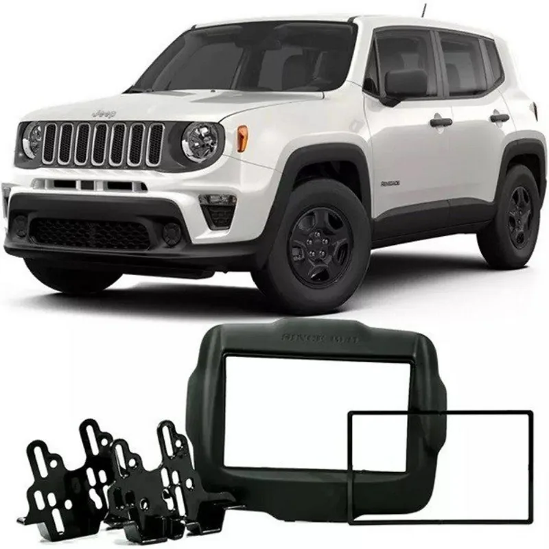 Moldura 2 Din Jeep Renegade 2015 A 2019 Para Aparelhos Mp5