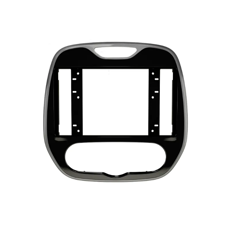 Moldura Tela 8' E 9' Pioneer Renault Captur Black Piano Friso Cromado