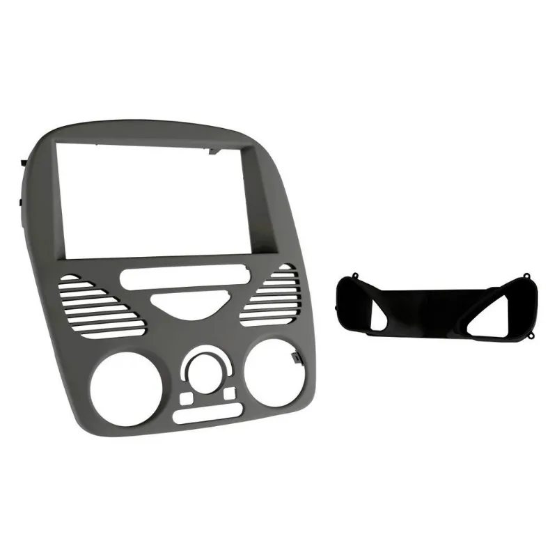 Moldura 2 Din Palio G2, Siena Fire, Strada 1.4 Fire C/ Ar 02/14 - Fiamon - Prata