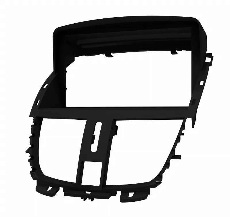 Moldura 2 Din Peugeot 207 - 2008 A 2014 - P/ Mp5 - Preto Fosco