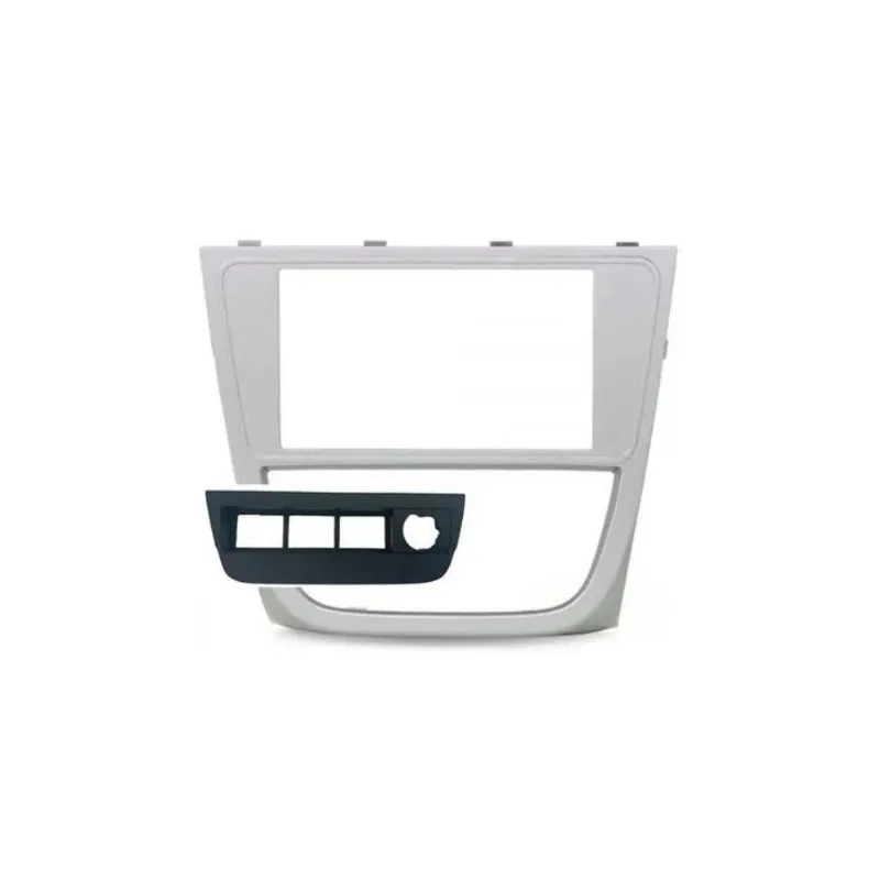 Moldura 2 Din Vw G5 Gol, Saveiro, Voyage Suporte 4 Botões - Prata