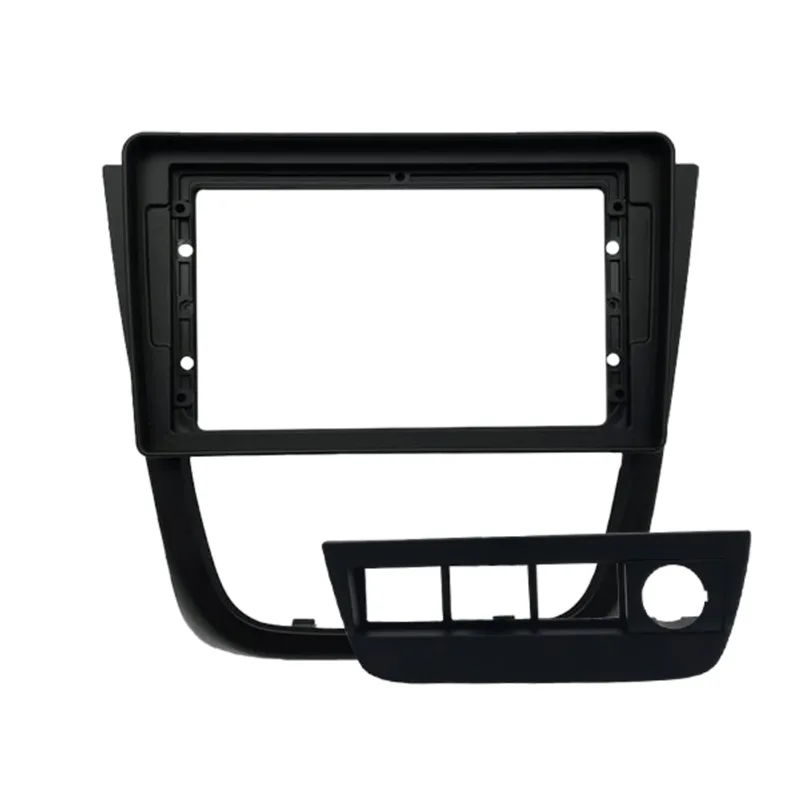 Moldura 9 Pol. Flutuante Gol G5, Saveiro, Voyage C/ Suporte 4 Botões - Preto Fosco