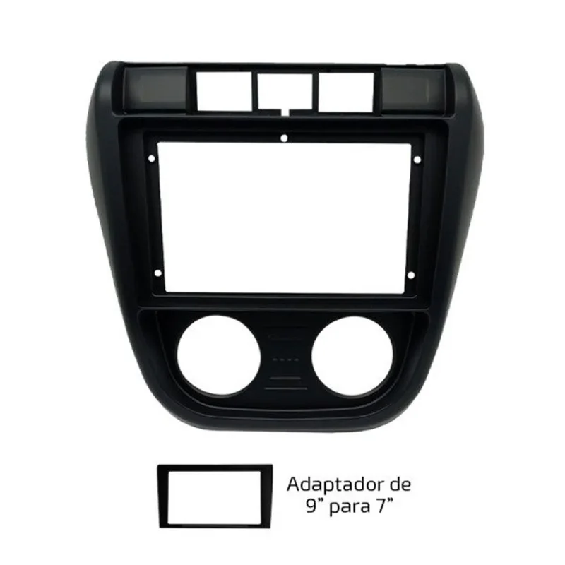 Moldura 9 E 7 Pol. Fox, Crossfox G1 03/09 E Spacefox Route - Preto Fosco