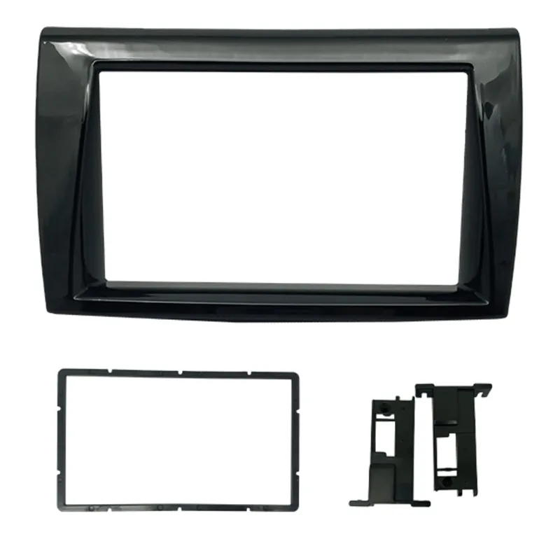 Moldura 2 Din Fiat Bravo G2 - 2010 À 2016 - Black Piano - Fiamon