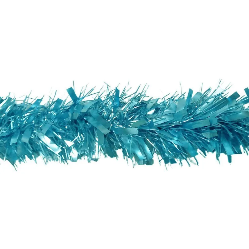 Festão De Natal Metalizado Candy Azul - 1,8m X 7cm