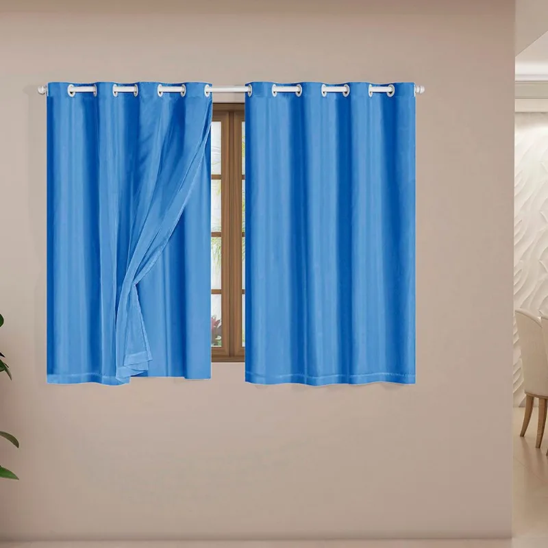 Cortina Blackout 2,80m X 1,80m Corta Luz Pvc com Voial Varão Simples