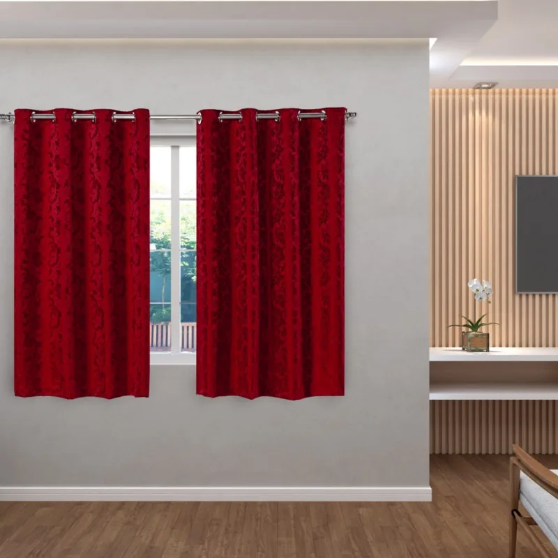 Cortina 2,70m x 1,60m em Tecido Jacquard Sala Quarto