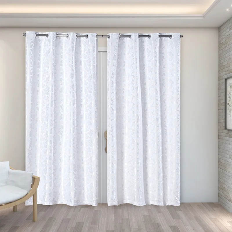 Cortina 2,70m x 2,30m em Tecido Jacquard Sala Quarto