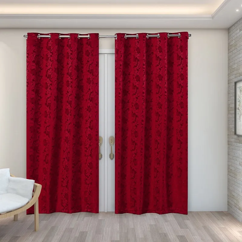 Cortina 2,70m x 2,30m em Tecido Jacquard Sala Quarto