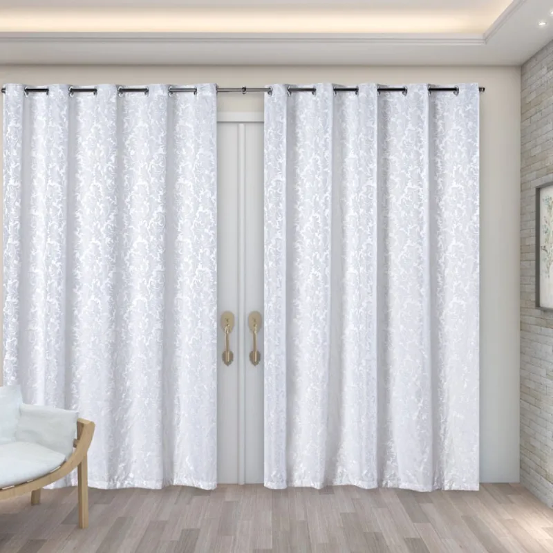 Cortina 4,00m x 2,70m em Tecido Jacquard Sala Quarto