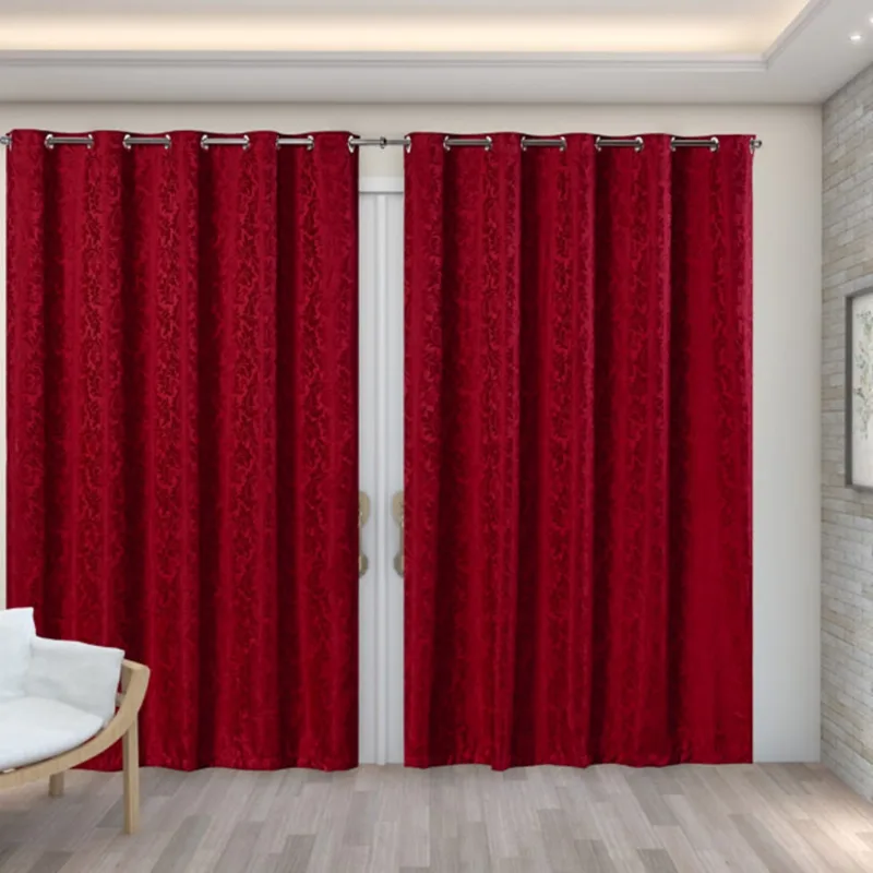Cortina 4,00m x 2,70m em Tecido Jacquard Sala Quarto