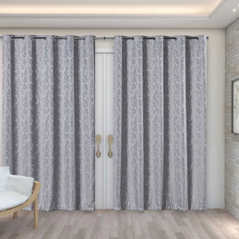 Cortina 4,00m x 2,70m em Tecido Jacquard Sala Quarto