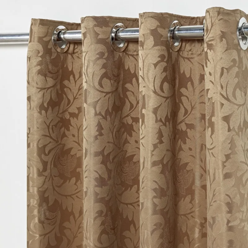 Cortina em Tecido Jacquard 4,00 m x 2,70 m - Avelã