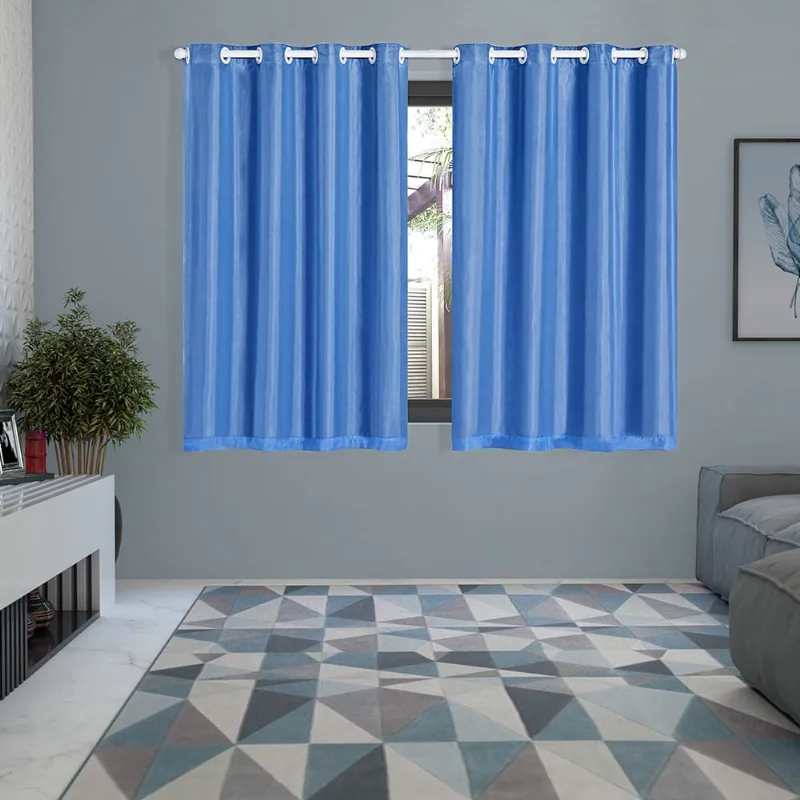 Cortina 2,00m x 1,40m Blackout pvc Prata c/ Voil Sala Quarto