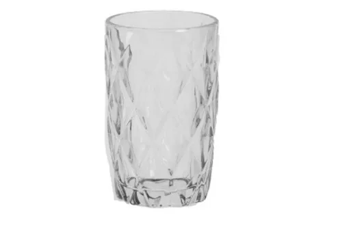 JOGO CASAMBIENTE COM 6 COPOS DIAMOND TRANSP 350ML - CASAMBIENTE