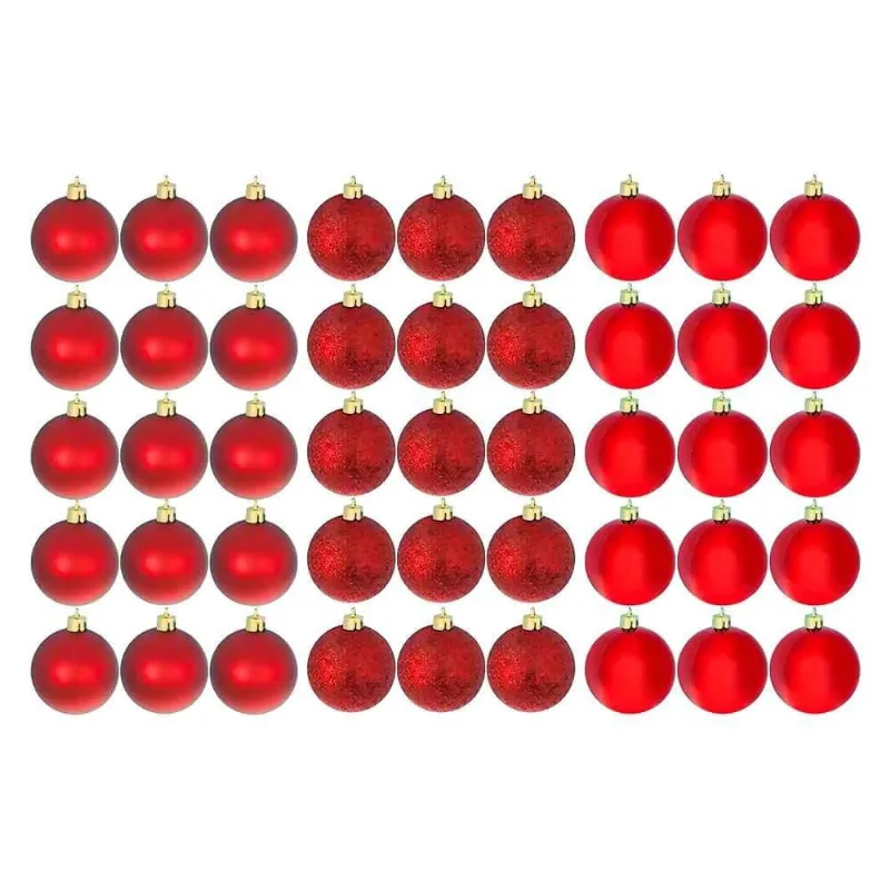 Bolinhas de Natal Vermelha 4,5cm 45 peças - Casambiente NATAL073