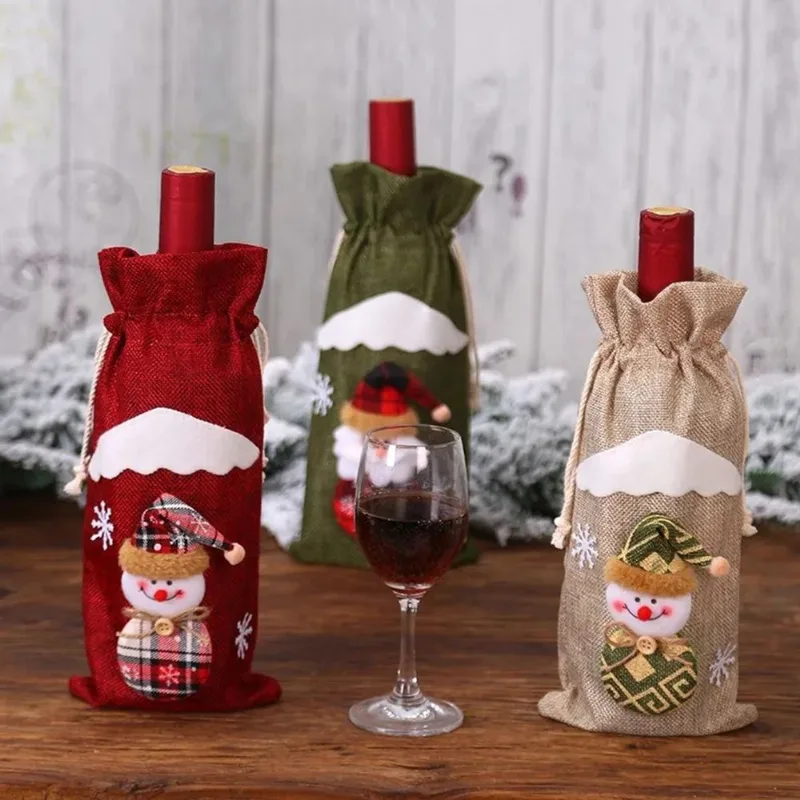 Kit 5 Capas Porta Garrafa Vinho Presente Enfeite Decorativo Natal
