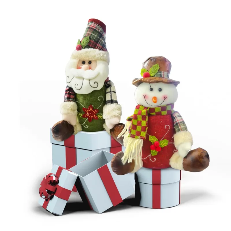 Kit 2 Duendes De Natal Bonecos Enfeite Decorativo