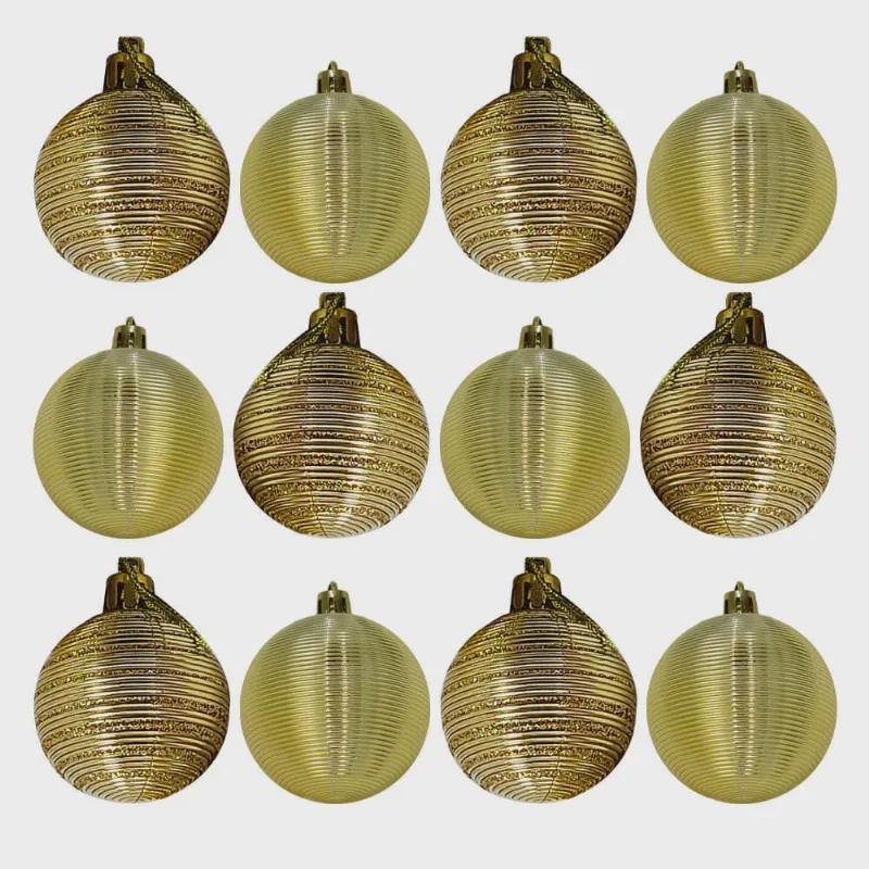 Bolas de Natal Douradas 4cm 12 peças - Casambiente